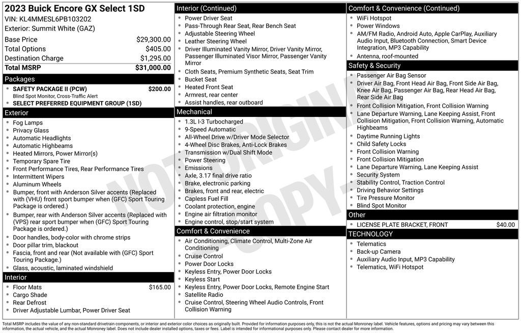 2023 Buick Encore GX Select AWD