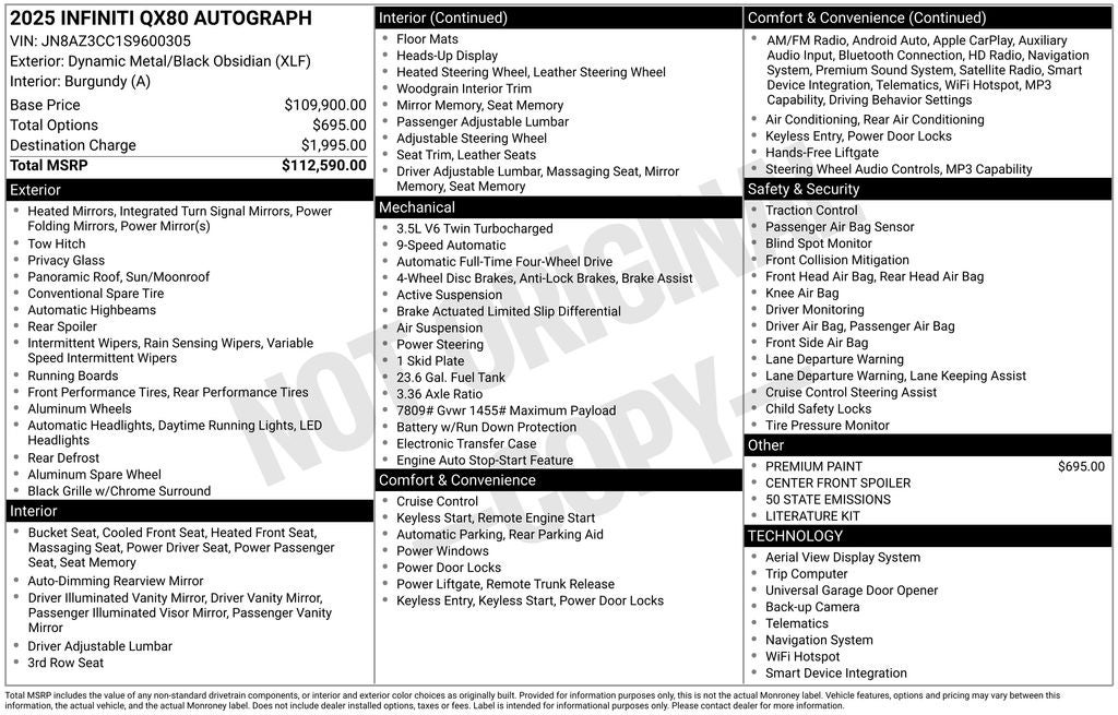2025 INFINITI QX80 AUTOGRAPH