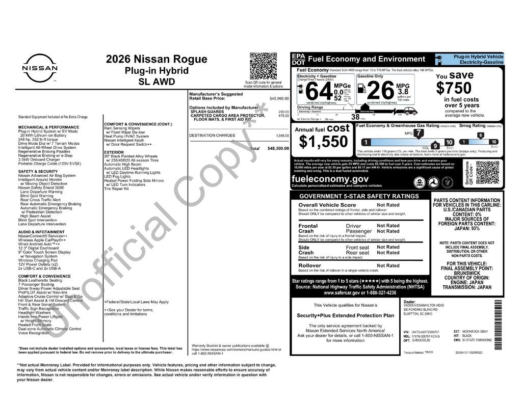 2026 Nissan Rogue Plug-In Hybrid SL