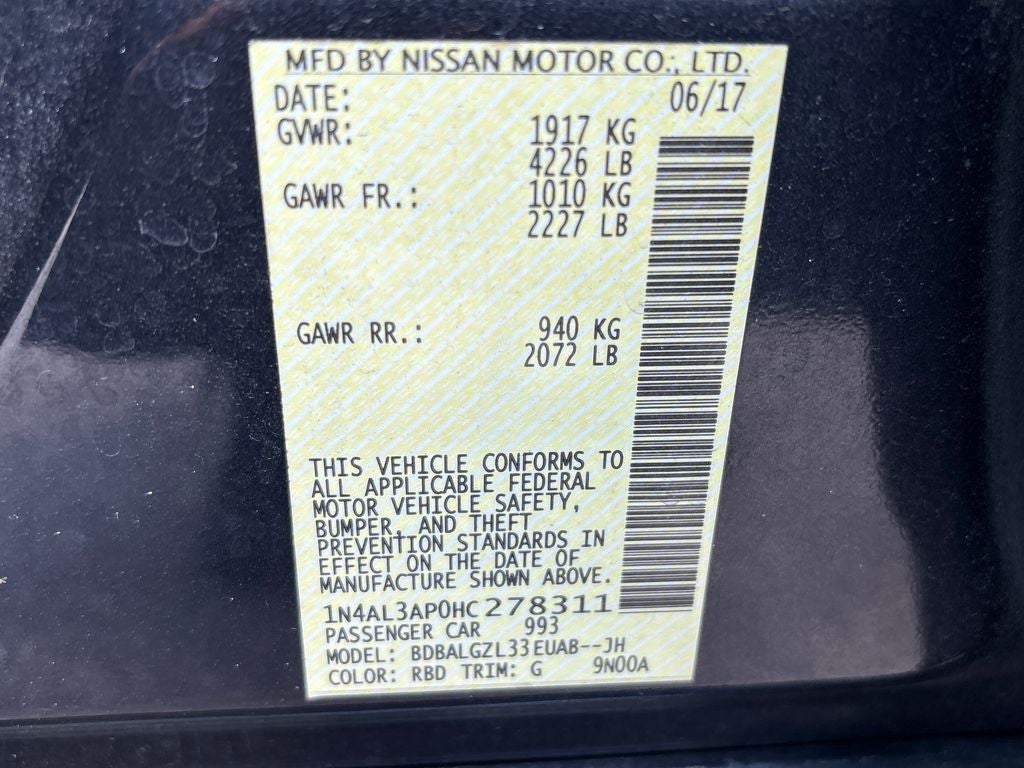 2017 Nissan Altima 2.5 S