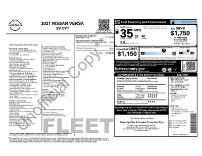 2021 Nissan Versa 1.6 SV