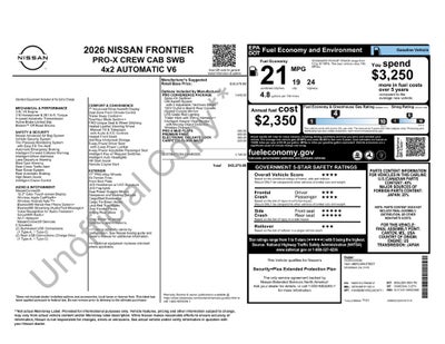 2026 Nissan Frontier Crew Cab PRO-X®