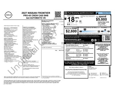 2027 Nissan Frontier Crew Cab PRO-4X®
