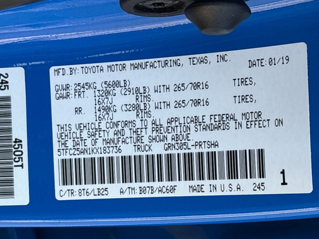 2019 Toyota Tacoma TRD Pro V6