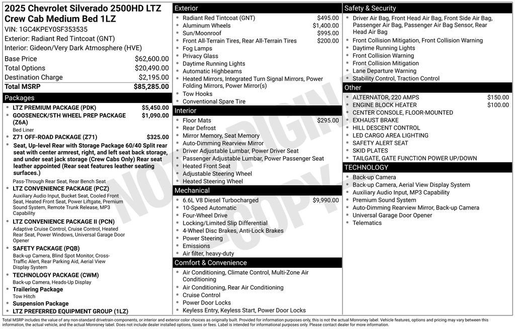 2025 Chevrolet Silverado 2500 HD LTZ