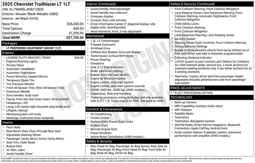 2025 Chevrolet Trailblazer LT