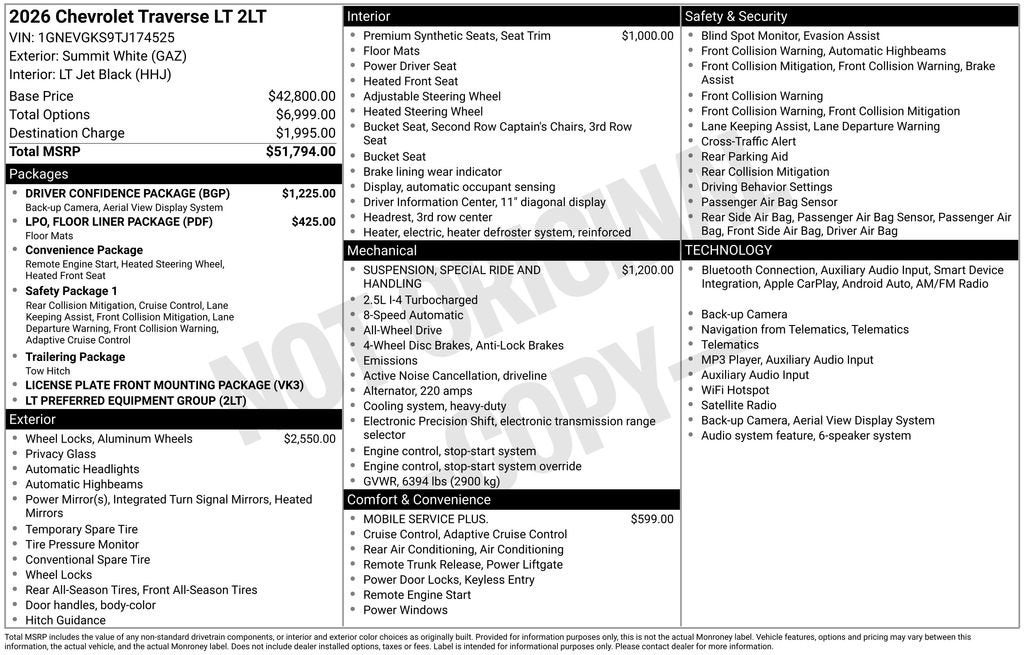 2026 Chevrolet Traverse Base