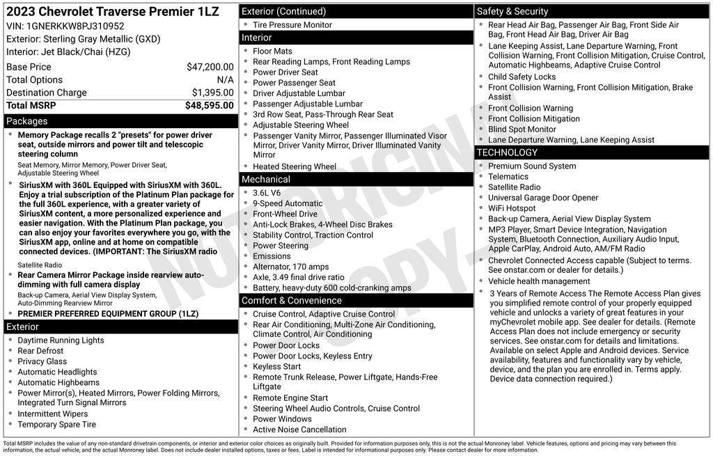 2023 Chevrolet Traverse Premier