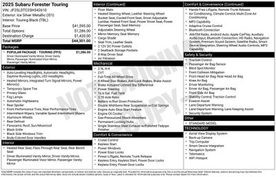 2025 Subaru Forester Touring