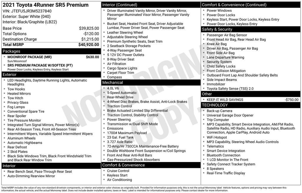 2021 Toyota 4Runner SR5 Premium - Photo 36